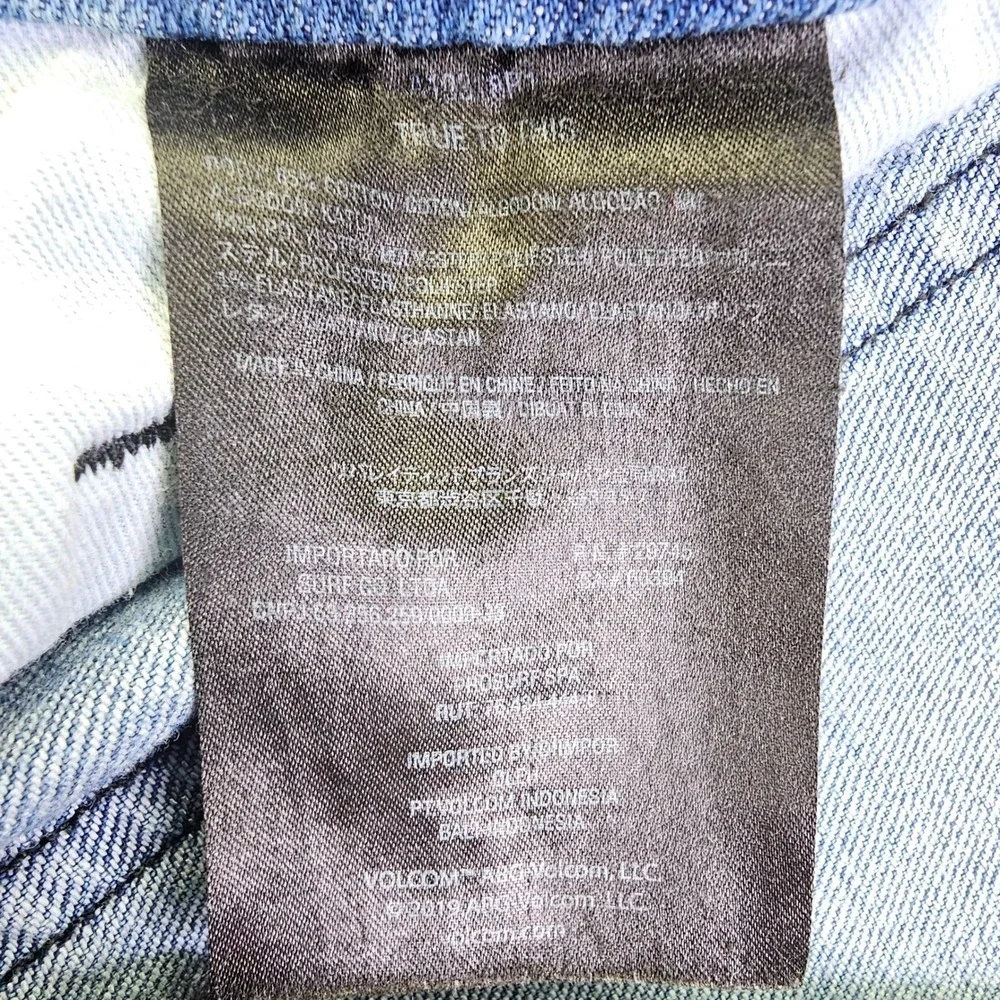 Volcom Kinkade Regular Straight Leg Mens Jeans Medium Wash Blue Size 31 - Picture 15 of 16